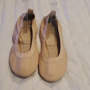 Samara Foldable Ballet Flat in Nude Leather